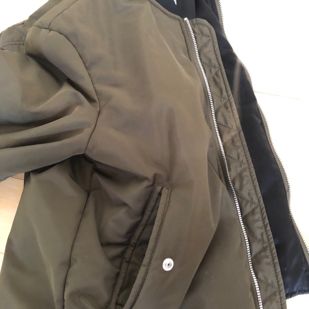 Zara T&F Army Green Jacket Size S View 4
